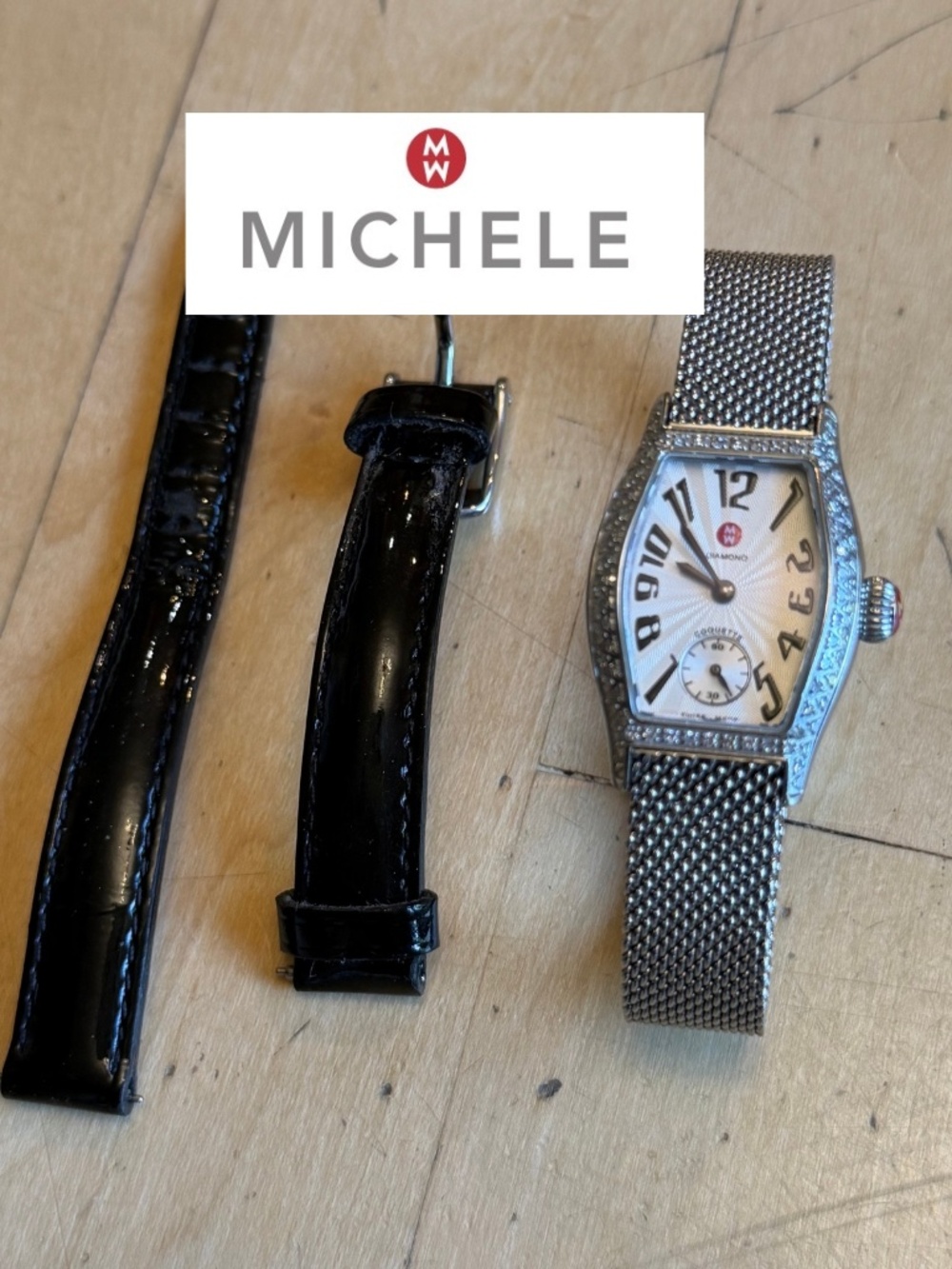 Michele Coquette Mesh 12 SS watch